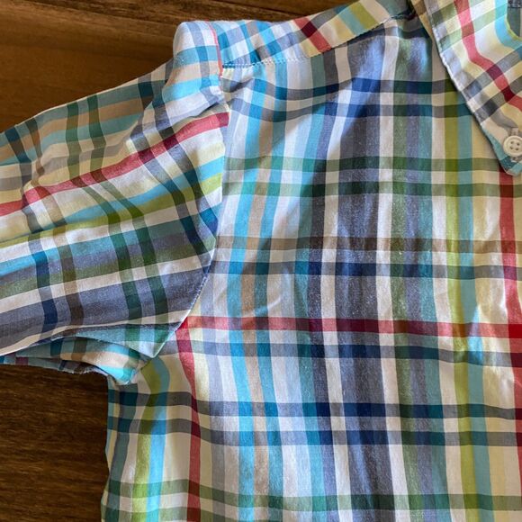 Alice Kathleen & Company Colorful Plaid Button-Up Shirt Boys' 8 - Picture 5 of 11